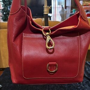 Dooney & Bourke Chic Red Leather Hobo Bag
